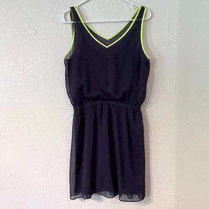 Express Sporty Cinched Waist Layered Dress Medium
